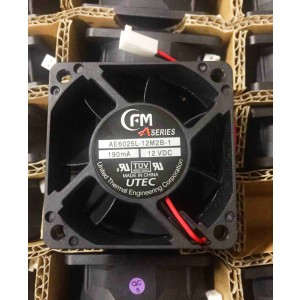 CFM AE6025L-12M2B-1 12V 190mA 2wires Cooling Fan 