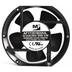 M AF17251B22UL 100-120/220-240V 43.0W 4wires Cooling Fan