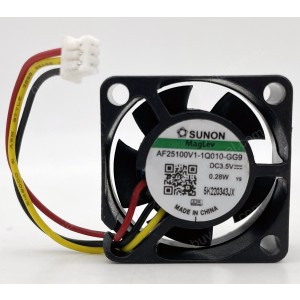 SUNON AF25100V1-1Q010-GG9 3.5V 0.28A  3wires Cooling Fan
