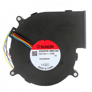 SUNON AFA0251B1-1B00C-S99 13.5V 7.07W 4wires Cooling Fan