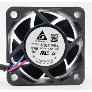 Delta AFB0412VB-A -R00 12V 0.3A 3wires Cooling Fan 