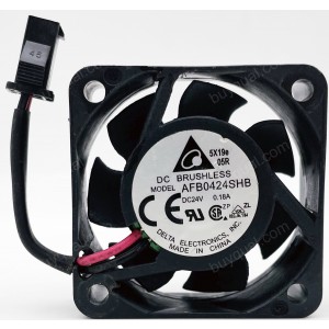 DELTA AFB0424VHB AFB0424SHB 24V 0.15A 2wires Cooling Fan