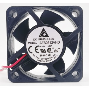 DELTA AFB0512VHD AFB0512VHD-F00 AFB0512VHD-R00 12V 0.24A 2wires 3wires Cooling Fan