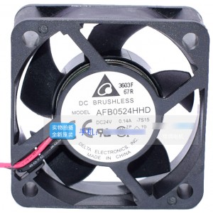 DELTA AFB0524HHD 24V 0.14A 2wires Cooling Fan