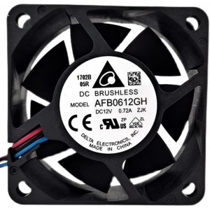 DELTA AFB0612GH-ZJK 12V 0.72A 3wires Cooling Fan 