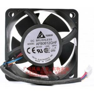 DELTA AFB0612GHF 12V 1.62A 4wires Cooling Fan