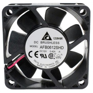 Delta AFB0612SHD AFB0612SHD-A 12V 0.42A 2wires Cooling Fan