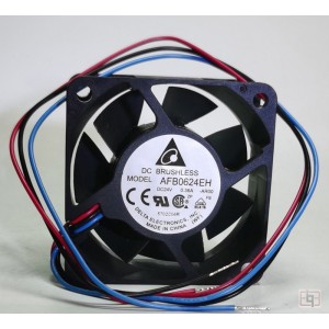 Delta AFB0624EH -R00 -F00 24V 0.36A 3wires Cooling Fan