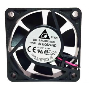 DELTA AFB0624HD 24V 0.08A 2wires Cooling Fan