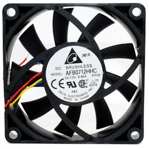 Delta AFB0712HHC 12V 0.28A 2wires Cooling Fan