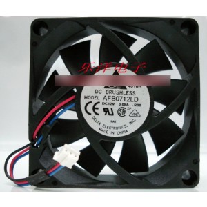 DELTA AFB0712LD AFB0712LD-R00 12V 0.08A 3wires Cooling Fan