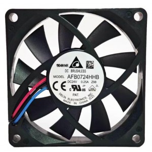 Delta AFB0724HHB 24V 0.25A 2wires 3wires Cooling Fan