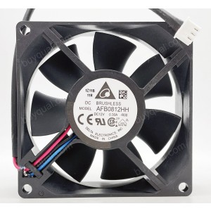 DELTA AFB0812HH -F00 -R00 12V 0.3A 3wires Cooling Fan