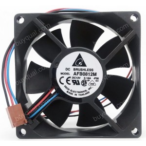 DELTA AFB0812M AFB0812M-F00 12V 0.18A 3wires 2wires Cooling Fan