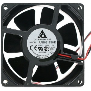 Delta AFB0812SHE 12V 1.00A 2wires Cooling Fan 