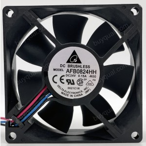 DELTA AFB0824HH -R00 24V 0.15A 2wires 3wires Cooling Fan 