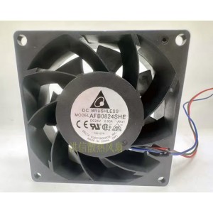 Delta AFB0824SHE 24V 0.50A 3wires Cooling Fan 