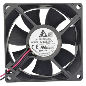 DELTA AFB0824VH7FN 24V 0.21A 2wires Cooling Fan 