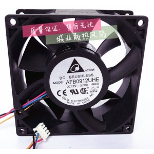 DELTA AFB0912UHE AFB0912UHE-F00 12V 3.00A 2wires 3wires 4wires Cooling Fan