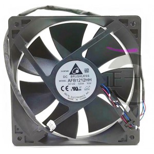 DELTA AFB1212HH-YUV 12V 0.50A 3wires Cooling Fan