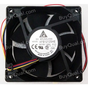 DELTA AFB1212SHE 12V 1.6A 2wires 3wires 4wires Cooling Fan - Picture need