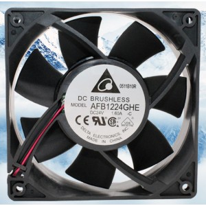 DELTA AFB1224GHE AFB1224GHE-C 12V 1.60A 2 wires Cooling Fan