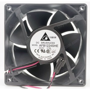 DELTA AFB1224SHE AFB1224SHE-R00 24V 0.75A 2wires 3wires 4wires Cooling Fan - Picture need