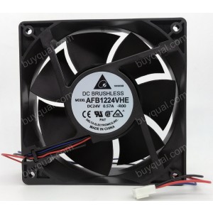 DELTA AFB1224VHE AFB1224VHE-R00 24V 0.57A 2wires 3wires 4wires Cooling Fan - Picture need