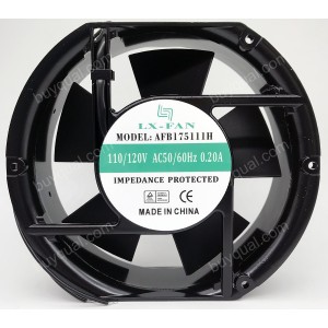 LX-FAN AFB175111H 110/120V 0.20A 2wires cooling fan