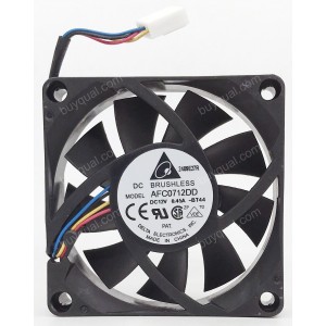 DELTA AFC0712DD 12V 0.45A 4wires Cooling Fan