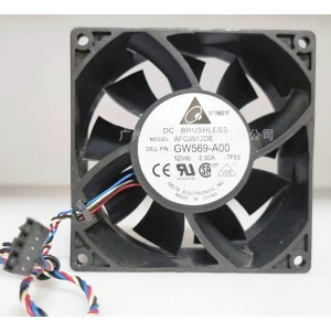 Delta AFC0912DE 12V 2.5A 4wires Cooling Fan 