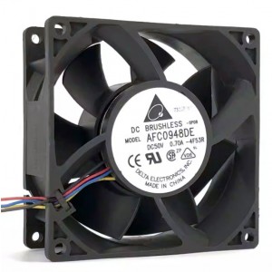 DELTA AFC0948DE 50V 0.7A 4wires Cooling Fan