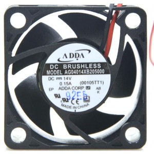 ADDA AG04014XB205000 24V 0.15A 2wires Cooling Fan