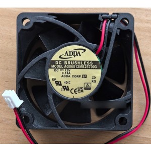 ADDA AG06012MB257003 12V 0.13A 2wires Cooling Fan