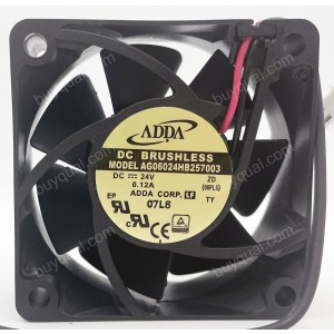 ADDA AG06024HB257003 24V 0.12A 2wires Cooling Fan 