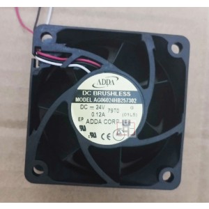 ADDA AG06024HB257302 24V 0.12A 3wires Cooling Fan 