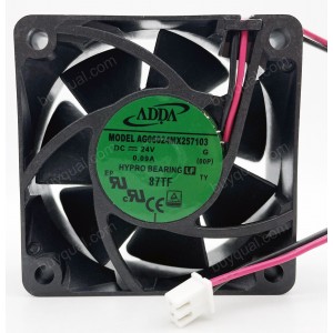 ADDA AG06024MX257103 24V 0.09A 2wires Cooling Fan
