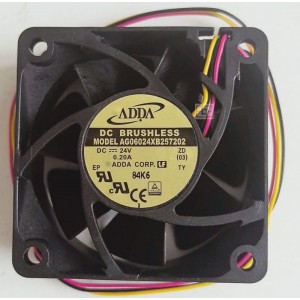 ADDA AG06024XB257202 24V 0.20A 3wires Cooling Fan