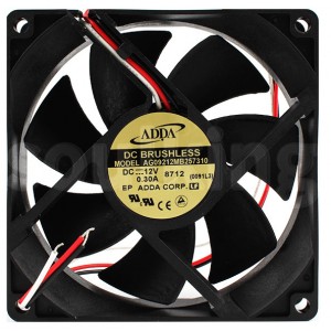 ADDA AG0912MB257310 12V 0.30A 3wires Cooling Fan 