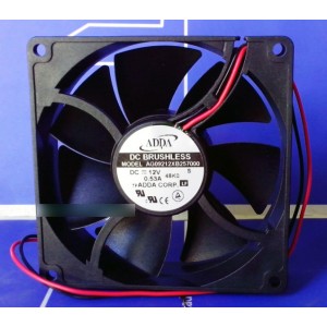 ADDA AG09212XB257000 12V 0.53A 2wires Cooling Fan 