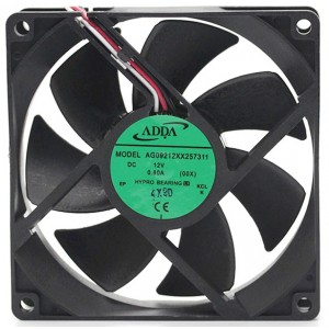 ADDA AG09212XX257311 12V 0.80A 3wires Cooling Fan 