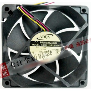 ADDA AG12012HB257200 12V 0.36A 3wires Cooling Fan 