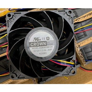 CROWN AGB09238B12H 12V 2.0A 4wires Cooling Fan 