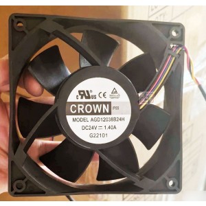 CROWN AGD12038B24H 24V 1.40A 4wires Cooling Fan