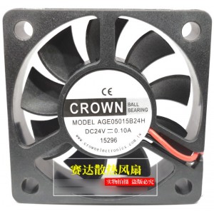 CROWN AGE05015B24H 24V 0.10A 2wires Cooling Fan