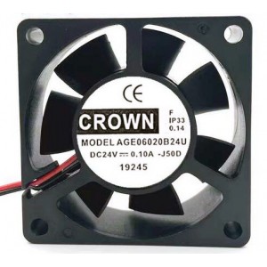 CROWN AGE06020B24U 24V 0.10A 2wires Cooling Fan
