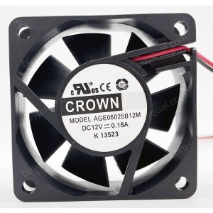 CROWN AGE06025B12M 12V 0.18A 2wires cooling fan