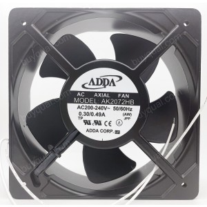ADDA AK2072HB AK2072HB-AW 200/240V 0.30/0.48A 2 wires Cooling Fan