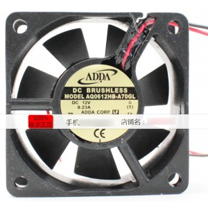 ADDA AQ0612HB-A70GL 12V 0.23A 2wires Cooling Fan