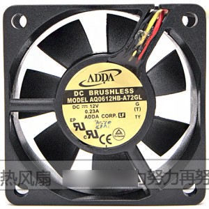ADDA AQ0612HB-A72GL 12V 0.23A 3wires Cooling Fan 